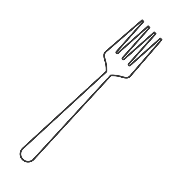 Ícone de garfo único — Vetor de Stock