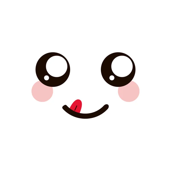 Ícone de expressão facial feliz kawaii —  Vetores de Stock