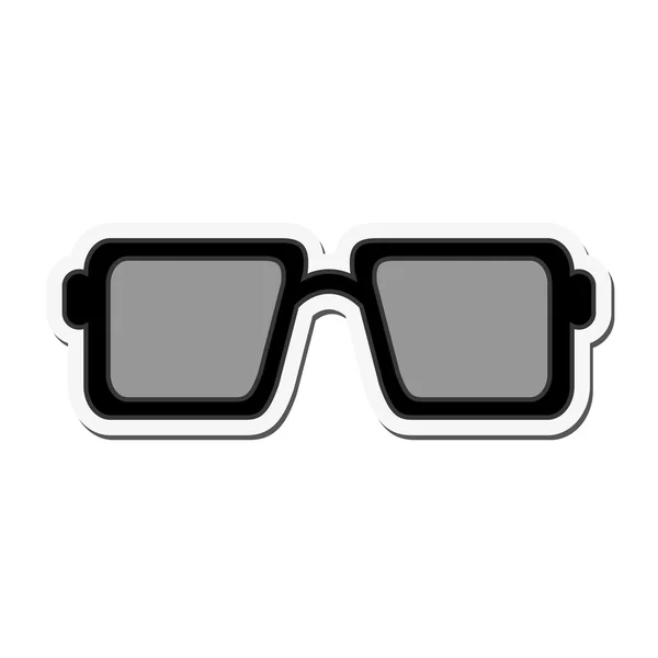 Icona occhiali da sole cornice quadrata — Vettoriale Stock