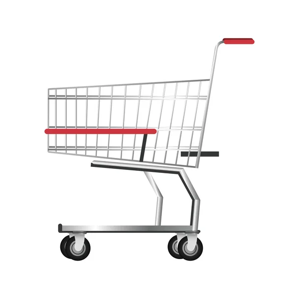 Realistic shopping cart icon — Stock Vector
