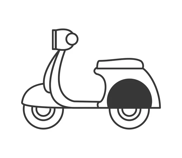 Retro Scooter Ikone — Stockvektor