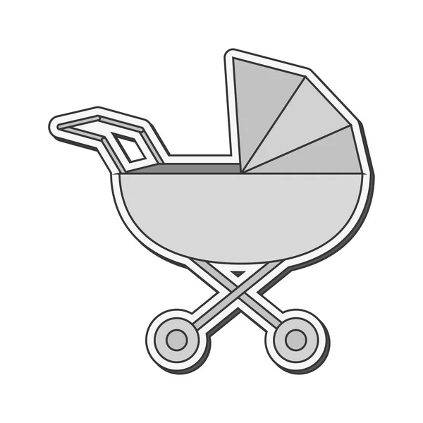 Baby stroller ikonen — Stock vektor