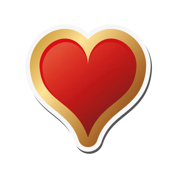 Hearts card icon — Stock Vector