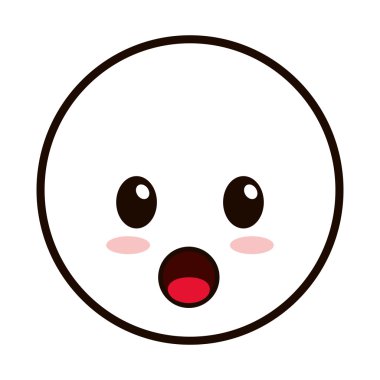 Kawaii mutlu yüz ifadesi ifade simgesi