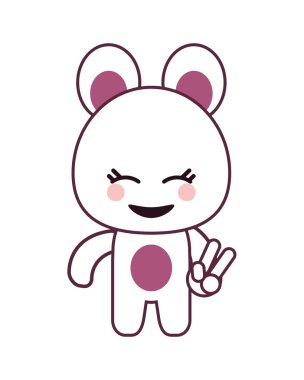 Kawaii ayı ifade simgesi