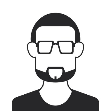 meçhul sakallı adam dikey simgesi