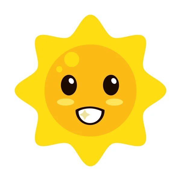 Kawaii sun icon — Stock Vector