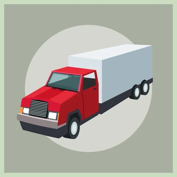 Truck garage vehicle design — Stock Vector