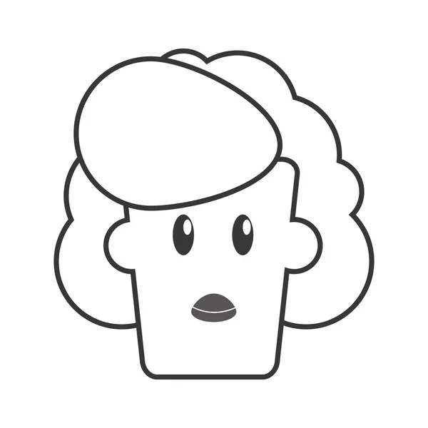 Nő karakter ikonra — Stock Vector