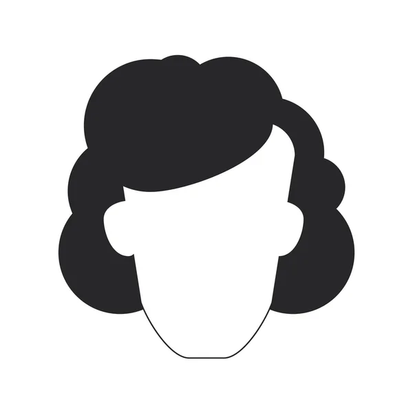 Faceless woman portrait icon — Stock Vector