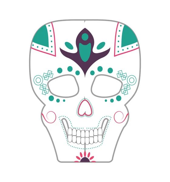 メキシコの骸骨のアイコン — ストックベクタ