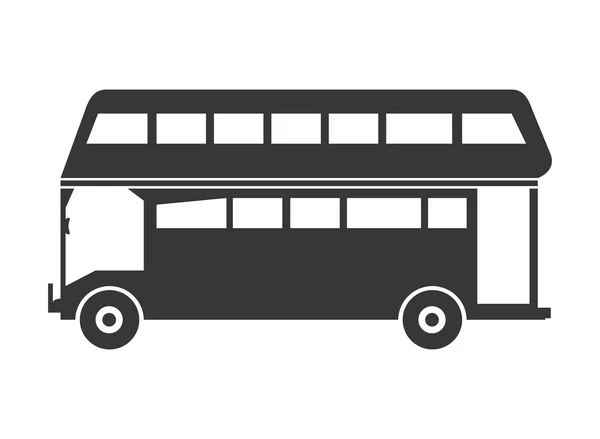 Icono de autobús de dos pisos — Archivo Imágenes Vectoriales