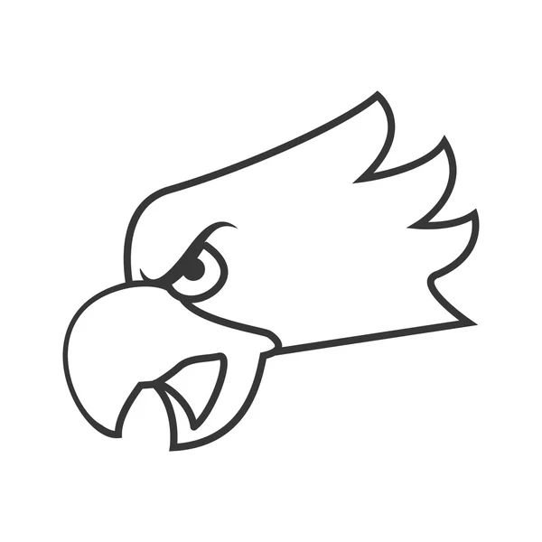 Eagle embleem pictogram — Stockvector