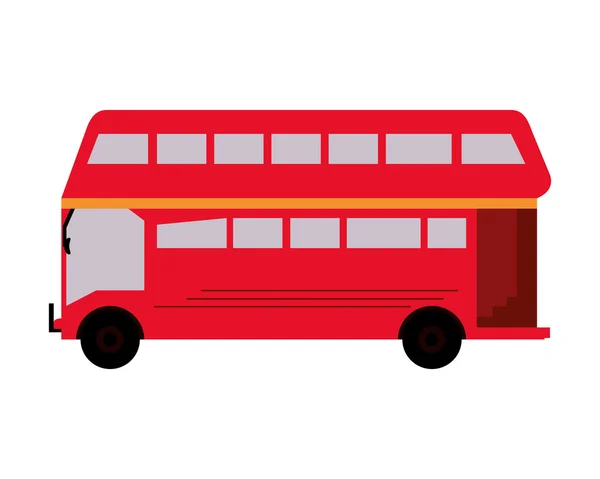 Icono de autobús de dos pisos — Vector de stock