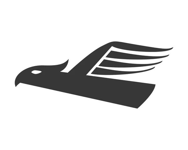 Icône emblème aigle — Image vectorielle