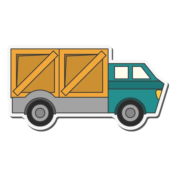 Diseño de entrega de transporte de camiones — Vector de stock