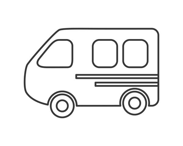 Bus transportation trip design — Stock Vector
