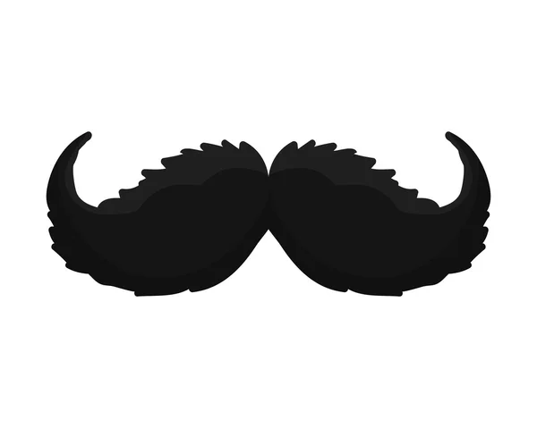 Mustasch manlig hår design — Stock vektor