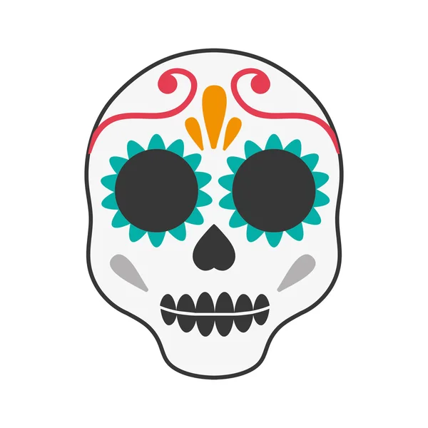 メキシコ美術骸骨デザイン — ストックベクタ