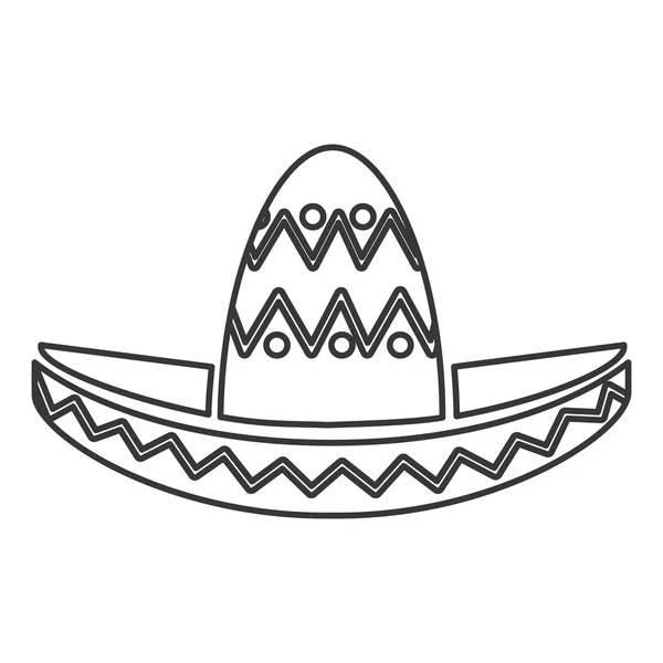 Diseño de estilo sombrero mexicano — Archivo Imágenes Vectoriales