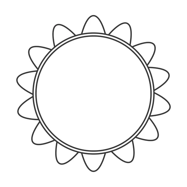 Girasol flor planta diseño — Vector de stock