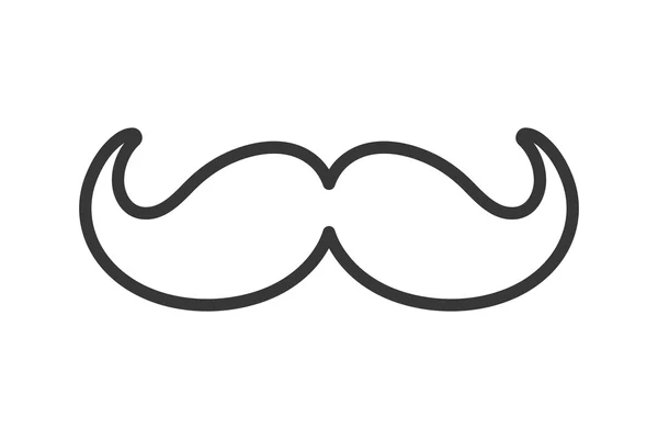 Mustasch manlig hår design — Stock vektor