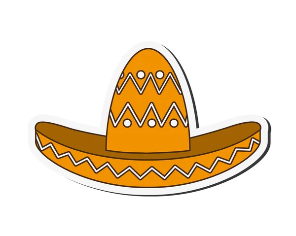 Diseño de estilo sombrero mexicano — Vector de stock