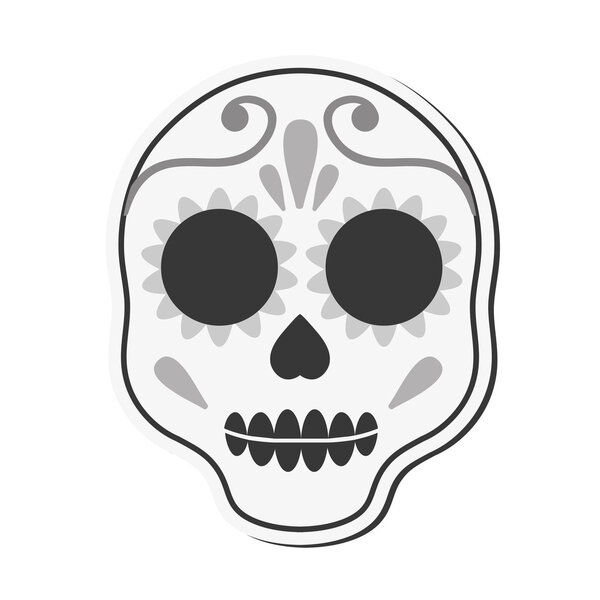 mexican art skull design