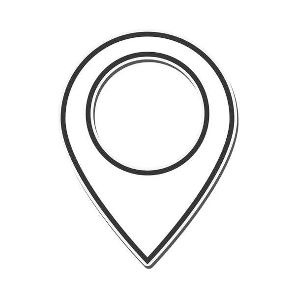 Gps button location design — Stock Vector