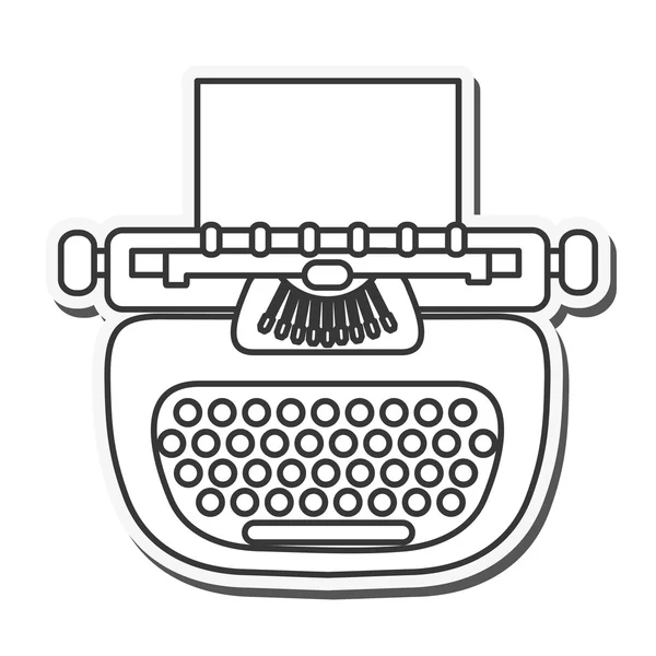 Máquina de escritor design vintage —  Vetores de Stock