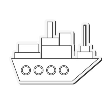 Ticaret konteyner gemisi simgesi