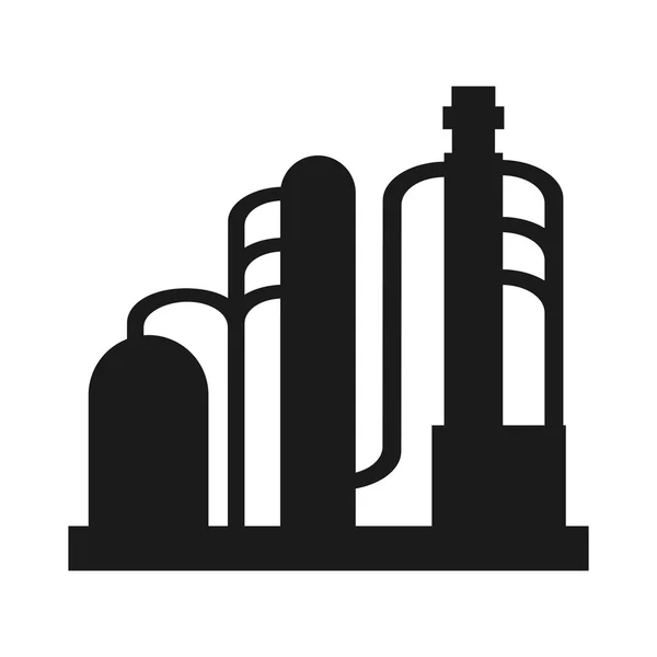 Olja raffinaderiet pipeline bridge-ikonen — Stock vektor