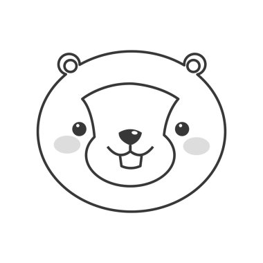 sevimli kunduz çizgi simgesi