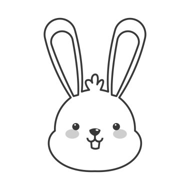sevimli tavşan çizgi film simgesi