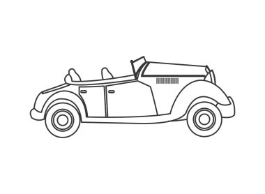 Vintage Cabrio araba simgesi
