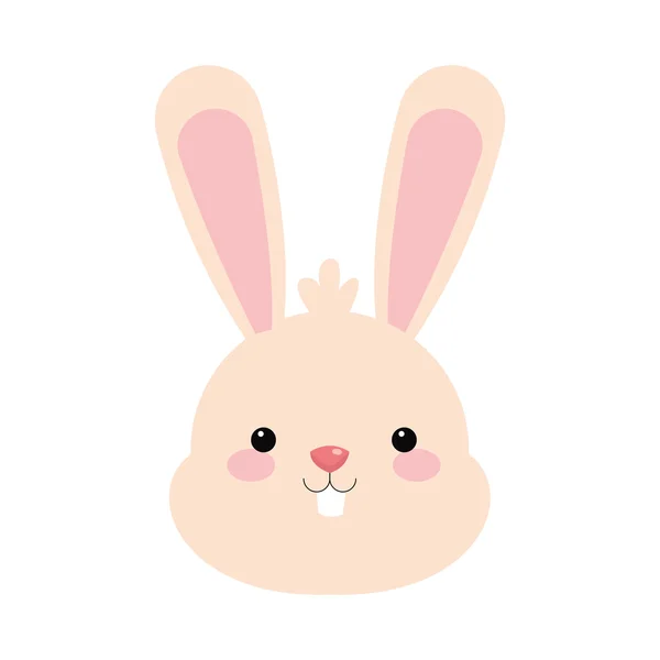 Lindo conejo icono de dibujos animados — Vector de stock