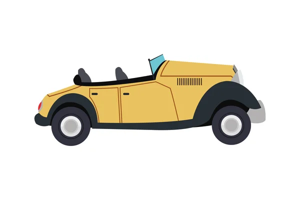 Vintage kabrió autó ikon — Stock Vector