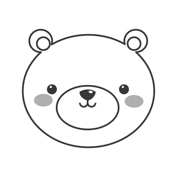 Милий ведмідь мультфільм значок — стоковий вектор