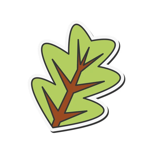 Филиал с иконкой листьев — стоковый вектор