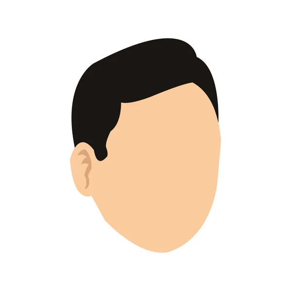 Visage homme tête icône — Image vectorielle