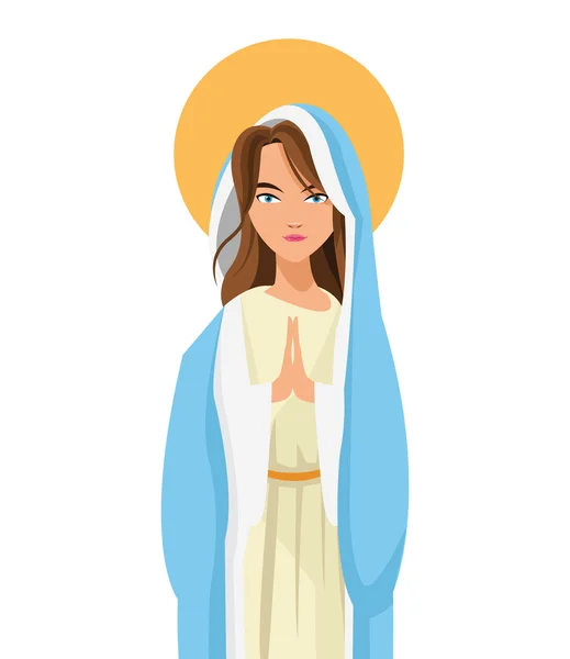 Virgen santa María icono — Vector de stock