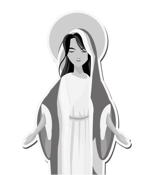 Heilige Maagd Maria-pictogram — Stockvector