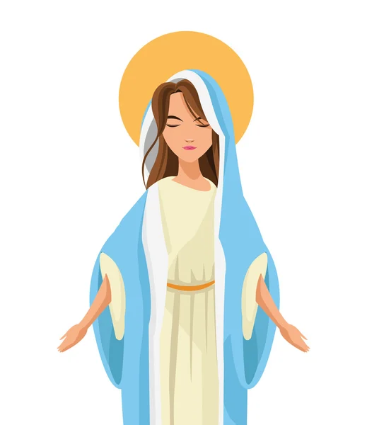 Virgen santa María icono — Vector de stock