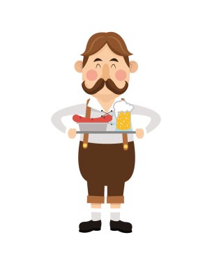 bira ve sosis simgesi olan Bavyera adam