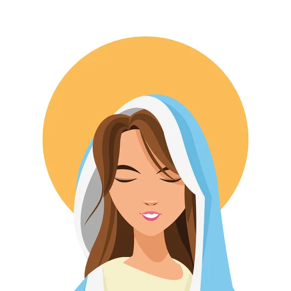 Virgen santa María icono — Vector de stock