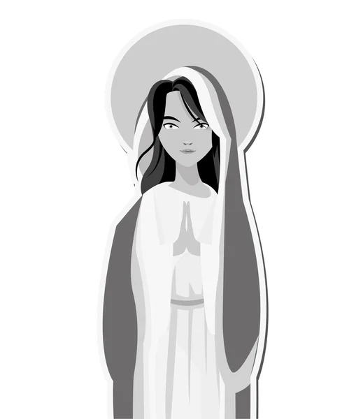 Santo ícone Maria virgem — Vetor de Stock