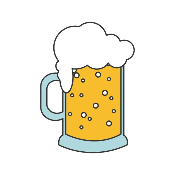 Glas bier pictogram — Stockvector
