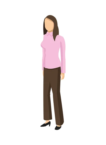 Icono de personaje mujer — Vector de stock