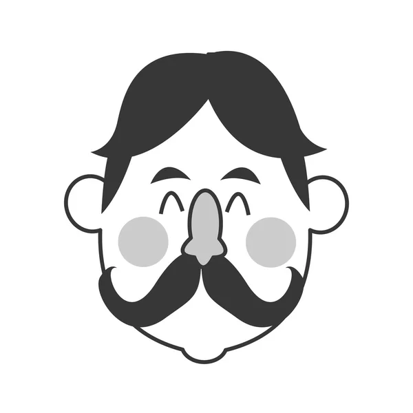 Happy middle age man icon — Stock Vector