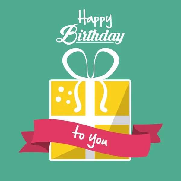 Feliz cumpleaños diseño — Vector de stock